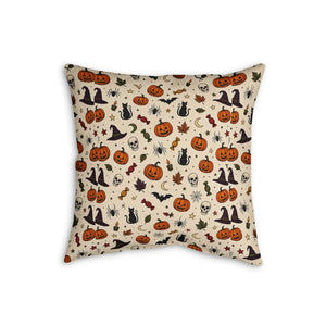 Soft orange, charcoal and bone motifs on undyed DipaliZ faux linen