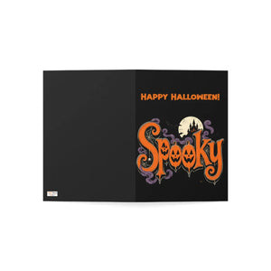 Spooky happy halloween greeting card - cards