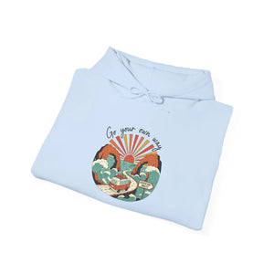 Vintage coastal sunset graphic hoodie - hoodies