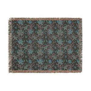 Boho Floral Woven Blanket – Cozy Southwestern Throw for Living Room & Bedspread
