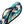 Geometric teal and navy flip flops - slippers