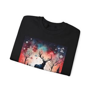 Rudolf reindeer Christmas, Unisex Heavy Blend Crewneck Sweatshirt