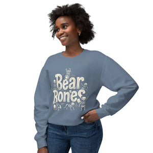 Bear Bone Crewneck Sweatshirt — Subtle Watercolor Wildlife Graphic