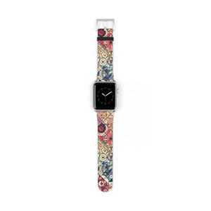 Geometric Floral Mosaic Watch Band – Colorful Vintage Art Pattern