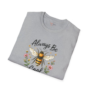 Bee Graphic T-Shirt — "Always Be Cool" Floral Honeybee Tee