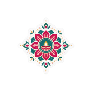 Diya mandala kiss-cut vinyl decal - home decor decals