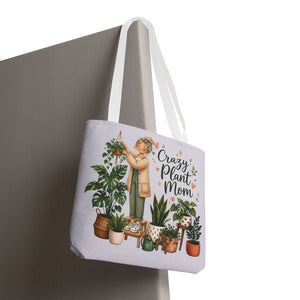 Crazy Plant Mom Tote Bag — Plant Lover Canvas Tote