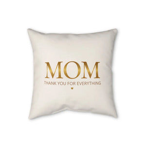 DipaliZ mom thank you pillow in the 20 by 20 inch square size