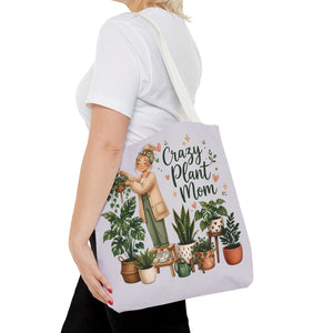 Crazy Plant Mom Tote Bag — Plant Lover Canvas Tote