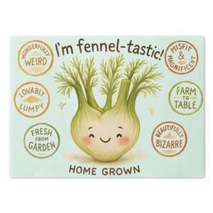 “i’m fennel-tastic! ” fennel vegetable cutting board - boards