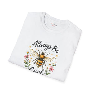 Bee Graphic T-Shirt — "Always Be Cool" Floral Honeybee Tee