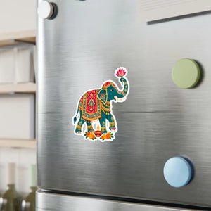 Decorative indian elephant kiss-cut vinyl decal - home decor decals