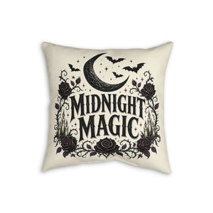Ink black and bone palette of the DipaliZ celestial bats cushion