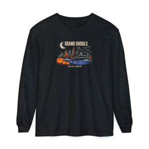 Grand ghouls spooky rapids halloween long sleeve t-shirt - t-shirts