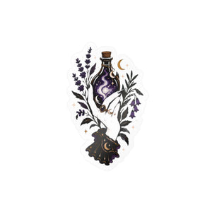 Mystical potion botanical kiss-cut vinyl decal - home decor decals