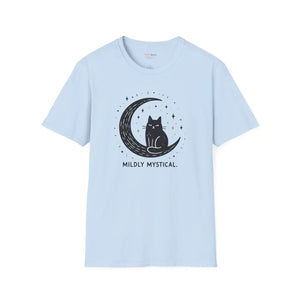 Mildly mystical black cat moon t-shirt - t-shirts