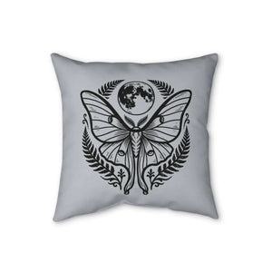 DipaliZ luna moth pillow in the 18 by 18 inch square size