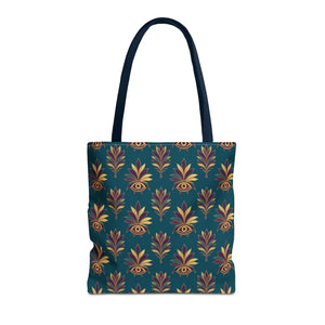 Navy colourway of the DipaliZ evil eye floral shopping tote