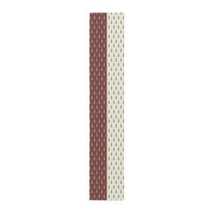 Rust & Cream Minimal Pine Table Runner — Rustic Holiday Dining Decor
