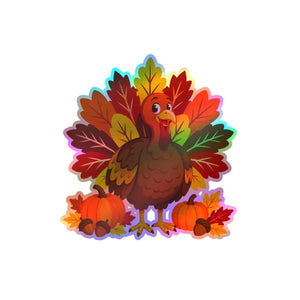 Thanksgiving turkey kiss-cut vinyl decal - home decor decals