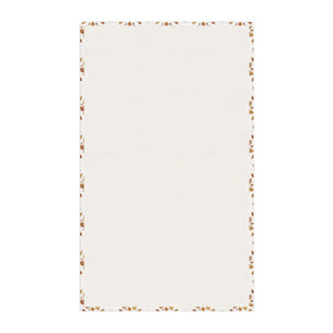 DipaliZ fall kitchen towel measuring 18 by 30 inches, leaf pattern on a pale ground