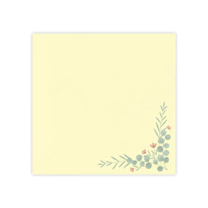 Eucalyptus sprig corner post-it note pads | floral sticky notes - notebooks & notepads