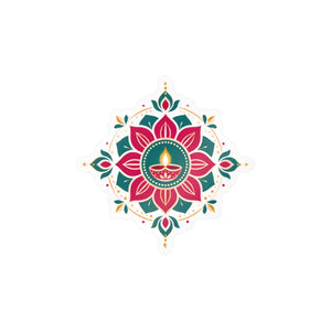 Diya mandala kiss-cut vinyl decal - home decor decals