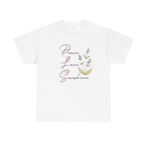 Peace Love sunshine, Unisex Heavy Cotton Tee