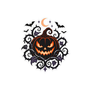 Halloween pumpkin kiss-cut vinyl decal - home decor decals