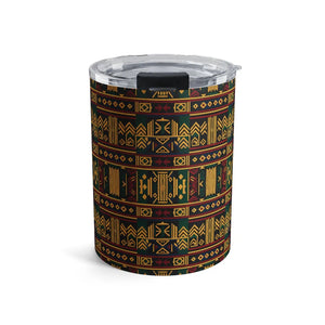 10oz Patterned Tumbler, African Tribal Print Insulated Travel Cup - Tumblers