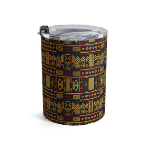 10oz Patterned Tumbler, African Tribal Print Insulated Travel Cup - Tumblers