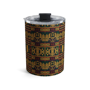 10oz Patterned Tumbler, African Tribal Print Insulated Travel Cup - Tumblers