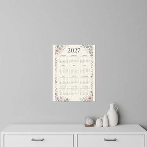 2027 Floral Wall Calendar Decal – Yearly Planner Calendar Wall Decal