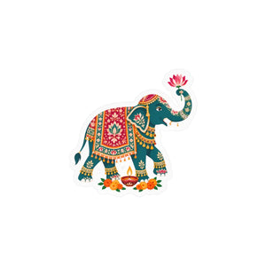Decorative indian elephant kiss-cut vinyl decal - home decor decals