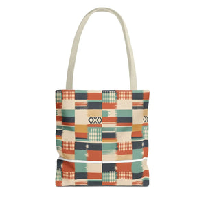 Aztec Patchwork Tote Bag – Boho Geometric All-Over Print Tote