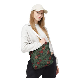 Vintage william morris-inspired botanical pomegranate tote bag - bags