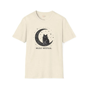 Mildly mystical black cat moon t-shirt - t-shirts