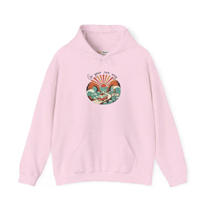 Vintage coastal sunset graphic hoodie - hoodies