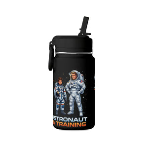 DipaliZ space bottle showing a small suited astronaut among stars and planets