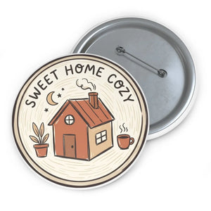 Pin Button — "Sweet Home Cozy" House Lapel Pin