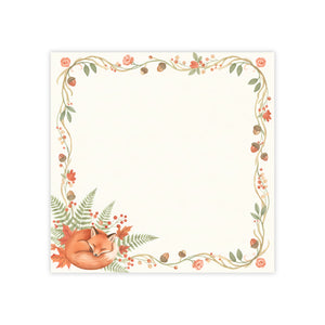Autumn Fox Floral Post-it Note Pads