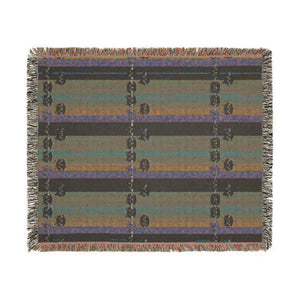 Woven Throw Blanket — Colorblock Striped Pattern Cozy Home Decor