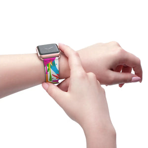 Color splash watch band, vibrant paint-splatter apple strap - bands