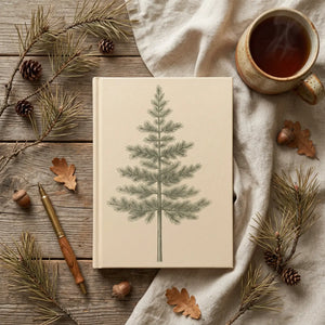Evergreen tree hardcover journal - journals