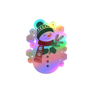 Snowman christmas kiss-cut vinyl decal - home decor decals