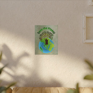 Save the planet, Matte Canvas, Stretched, 0.75"