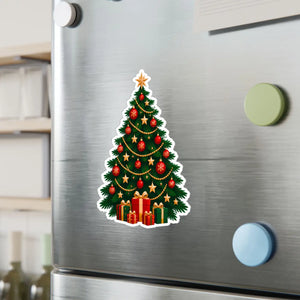 Christmas tree kiss-cut vinyl decal - home decor decals