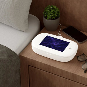 Uv phone sanitizer & wireless charging pad – purple galaxy design - chargers