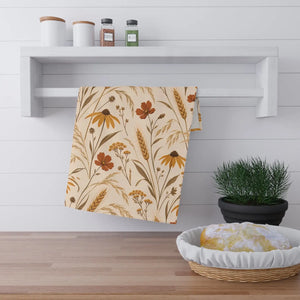 Cotton twill option of the DipaliZ rustic wildflower tea towel
