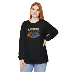 Grand ghouls spooky rapids halloween long sleeve t-shirt - t-shirts